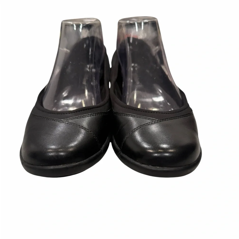 Cobbie Cuddlers Elanor Black Leather Slip-On Flat Comfort Shoe Sz 7W